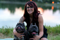 Alyssa and her frenchies